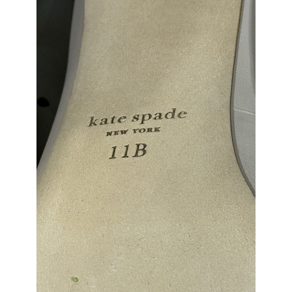 Kate Spade New York Bowdie Leather‎ Pumps US 11 B KG516 Black Pale Vellum - Picture 6 of 7